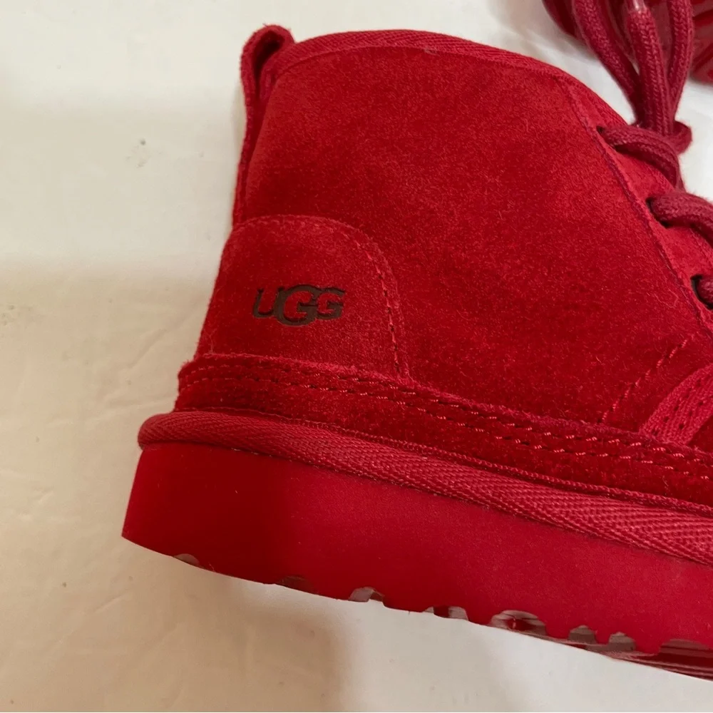 UGG‎ NEUMEL II WATER RESISTANT CHUKKA BOOTS IN RED SUEDE